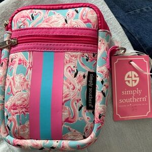 Simply Southern Pink and Blue Flamingo Bag